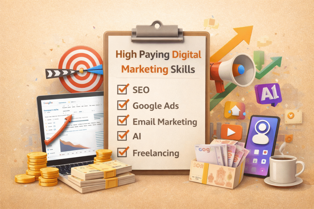 High paying digital marketing skills 2026